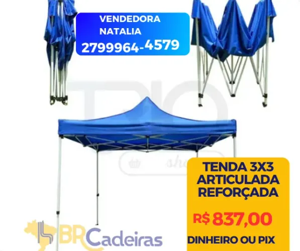 TENDA SANFONADA 3X3 EXTRA REFORÇADA