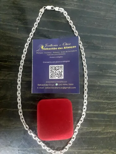 CORDÃO PRATA 950K MACIÇO CARTIER 49 GRAMAS