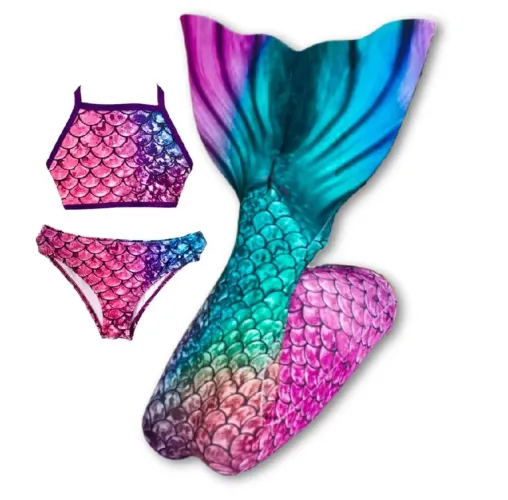 Kit cauda de sereia infantil
