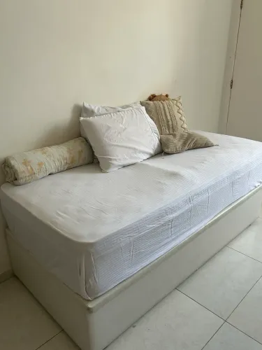 CONJUNTO Cama Box Baú Solteiro + Colchão Ortobom Premium