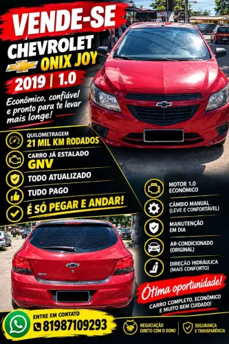 Chevrolet Onix JOY Hatch 1.0 8V Flex Mec. 4P 2019