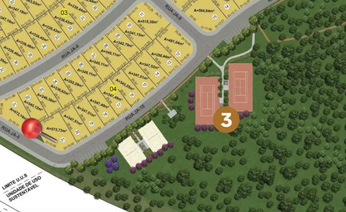 Lote de esquina frente à mata no Jardins Amsterdã