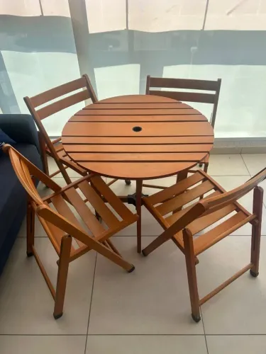 Mesa Tramontina 4 cadeiras Madeira