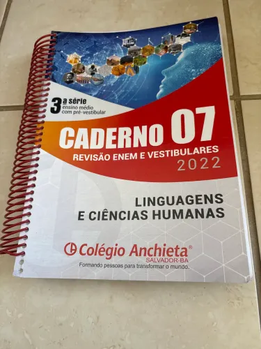 Caderno de estudo de revisão para Enem vestibulares de linguagens e ciências humanas