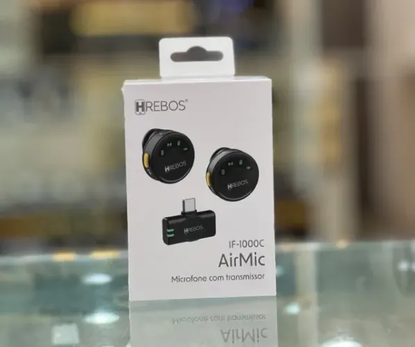 MICROFONE LAPELA HREBOS IF-100C AIRMIC TIPO-C