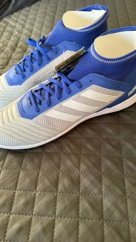 Chuteira Adidas Society 19.3 Azul e Cinza