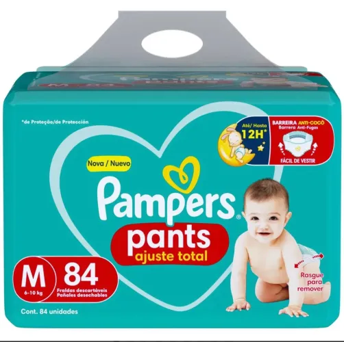Fralda Pampers pants ajuste total
