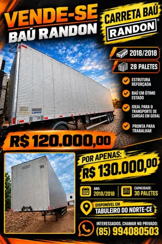 CARRETA BAÚ RANDON