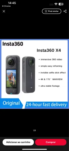 Insta360 X4 - 8K à prova d'água 360