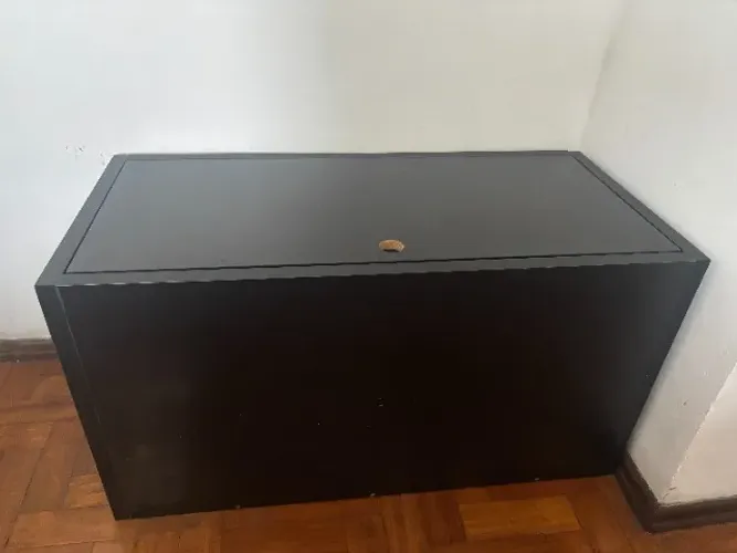 Baú DE MADEIRA PRENSADA 93cm comprimento x 43cm profundidade e altura de 49,5cm de alturA