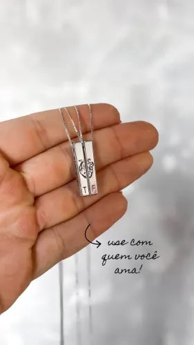 Colar personalizado na prata - core