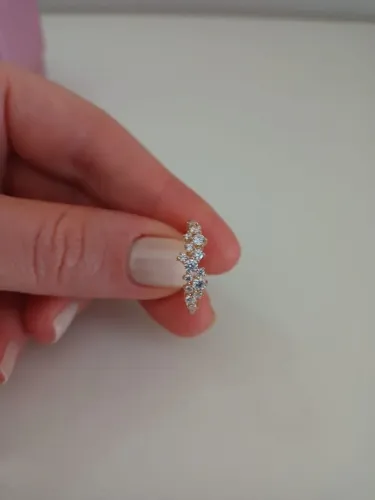 Anel  Banhado a Ouro com Zircônia Cúbica