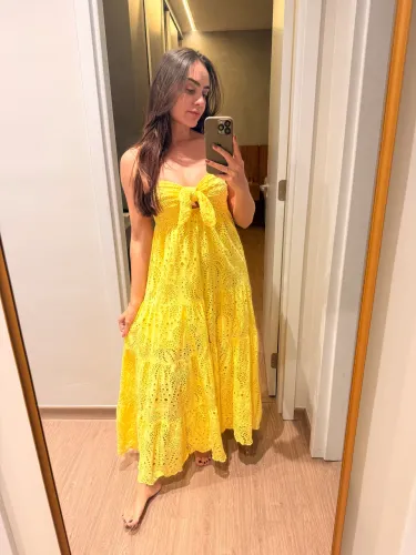 Vestido farm amarelo
