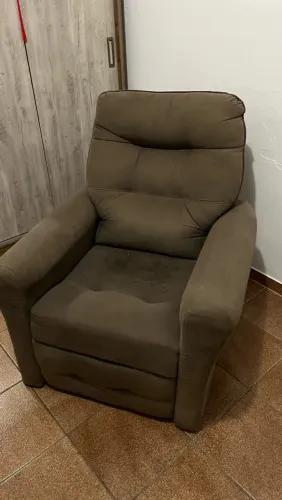 Poltrona reclinável de tecido