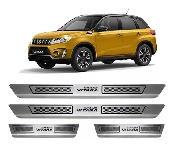 Jogo Soleira De Porta Aco Inox Suzuki Grand Vitara