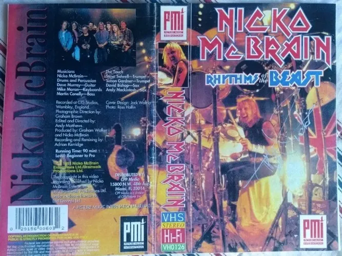 Iron Maiden - Autógrafo Nicko Mc Brain