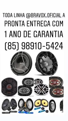 Auto Falantes e subwoofer bravox 1 ano de garantia varios modelos