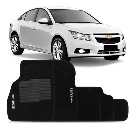 Tapete Chevrolet Cruze 2015 - Borracha - Preto 3 Peças - W1210