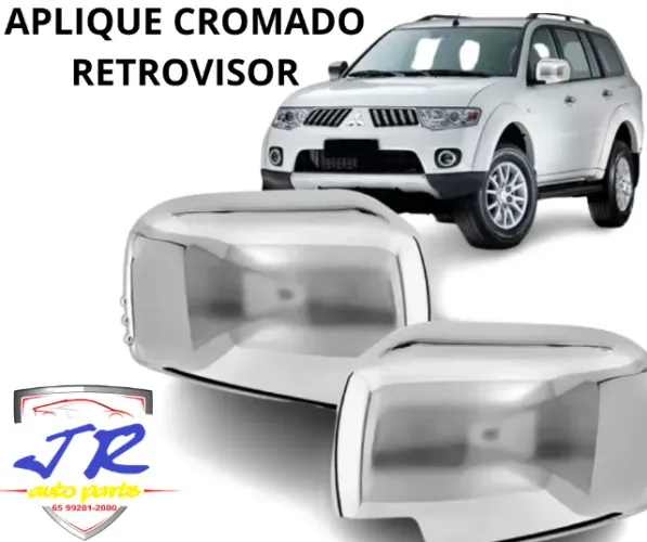 Par Apliques Retrovisores Cromados Pajero Dakar 2009 2010 2011 2012 2013 