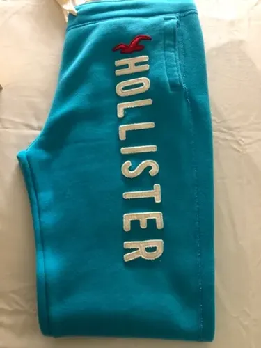 Calça Moleton Hollister original Azul XL