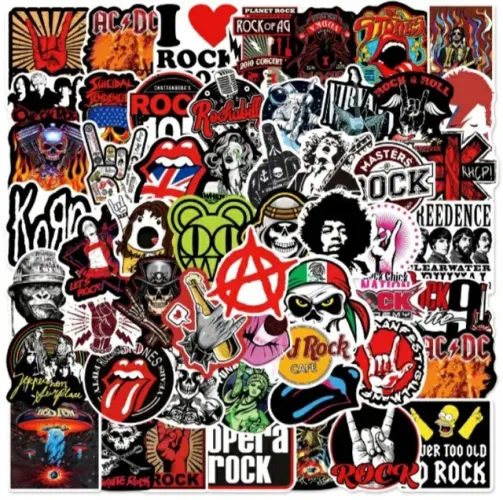 KIT 7 ADESIVOS ROCK POR 10 REAIS
