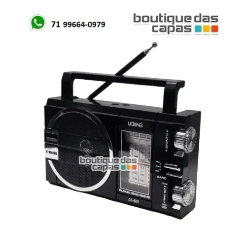 Rádio Portátil Analógico bluetooth Com Três Faixas AM, FM e SW - LE-611
