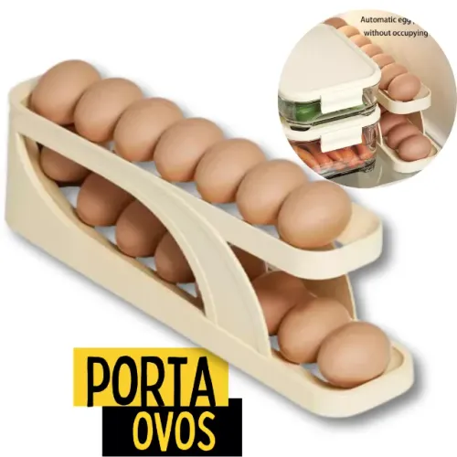  Porta Ovos Bandeja Organizador De Geladeira - 2 Níveis _ CS150 