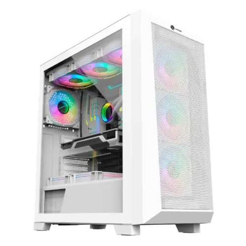 Gabinete Gamer Hayom White GB1780 *4 Fans Rgb* - E-ATX, ATX, Micro-ATX e Mini-ITX - WZetta