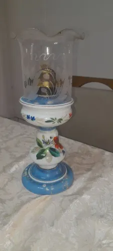 Lindo Abajur de Opalina Decorativo