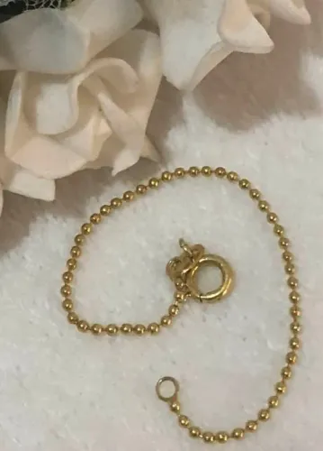 Pulseira chapeada a ouro 18 de crianca 13cm de comprimento (nova)
