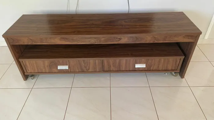 Rack de dois módulos cor marrom 