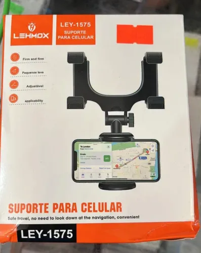 Suporte apoio celular pra retrovisor de carro