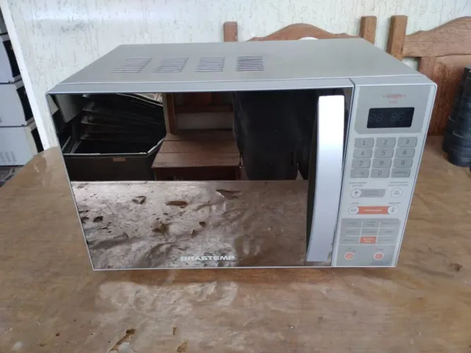 Microondas Brastemp 18 litros inox espelhado