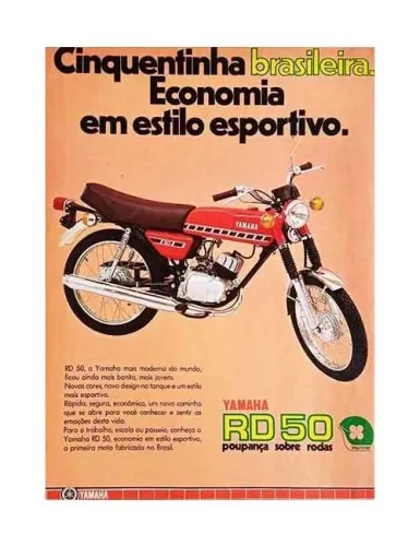 Yamaha RD 50, RD 75, RS 125 - Propaganda original de revista de época