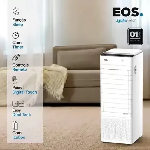 Climatizador de Ar Eos Reverso 7 Litros, com Controle Remoto