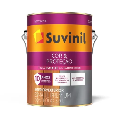 Tinta brilhante preto Suvinil 3.6 L