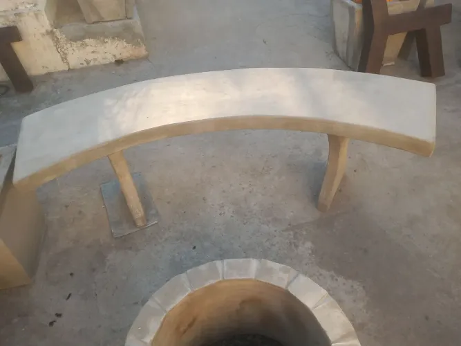 Banco Curvo de Concreto para Jardim ou Área Externa