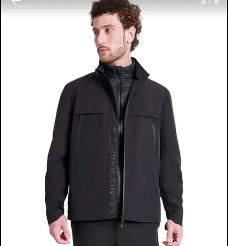 Jaqueta Aramis Masculina Nylon Bomber 3 IN 1 Liquid Repeller Azul Marinho