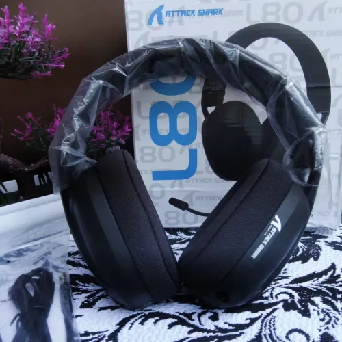 Headset Gamer ATTACK SHARK L80 Ultraleve Sem Fio - Três Modos de Conexão e Áudio Imersivo