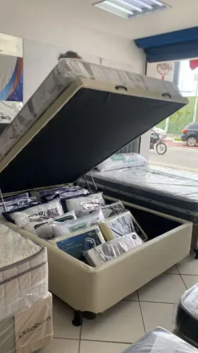 Cama Box de Casal com Baú - Novo - Frete Grátis