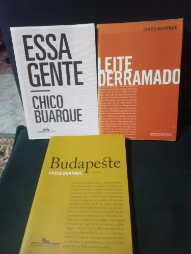 Lote 3 livros Chico Buarque Essa Gente Leite Derramado Budapeste