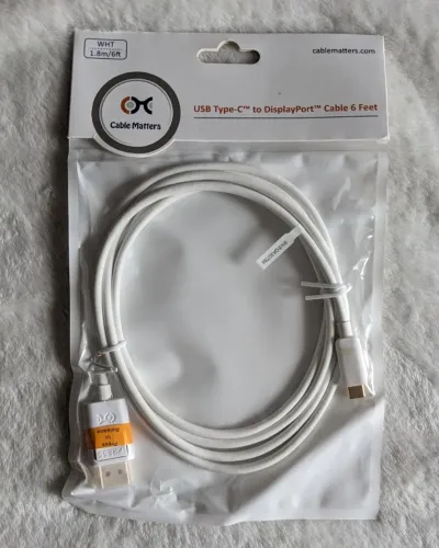 Cabo USB-C para DisplayPort 1,8 m | 4K 60Hz | Cable Matters | Novo Lacrado