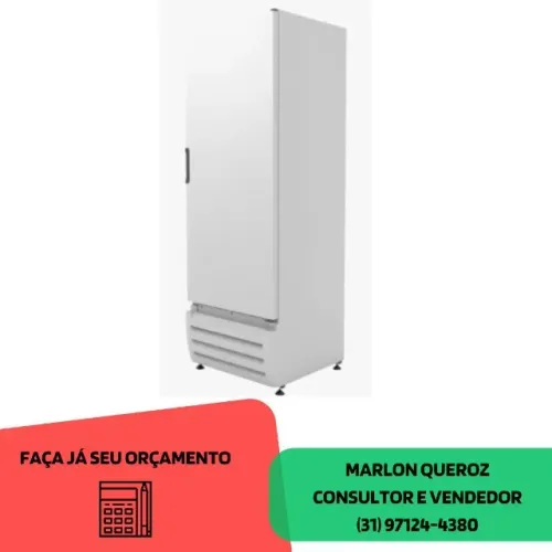 Congelador Vertical Dupla Ação Braslar 500 Litros Porta Cega Branco 