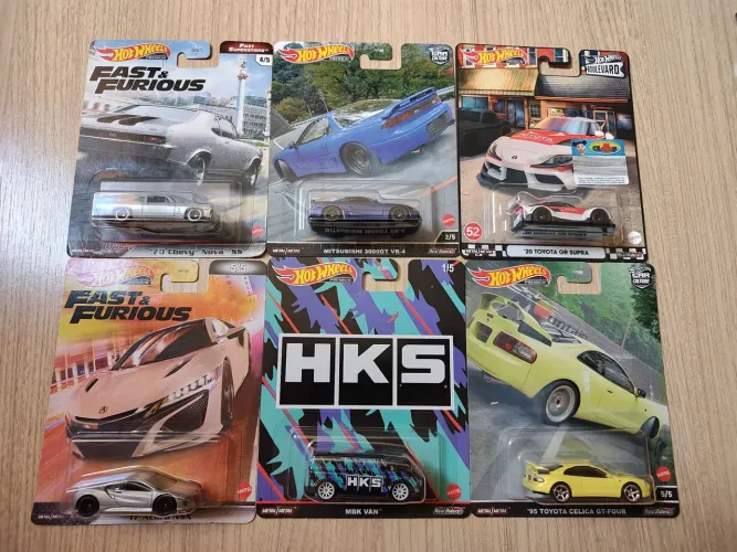 Coleção kit 6 miniaturas carrinhos hot Wheels Hotwheels velozes e furiosos