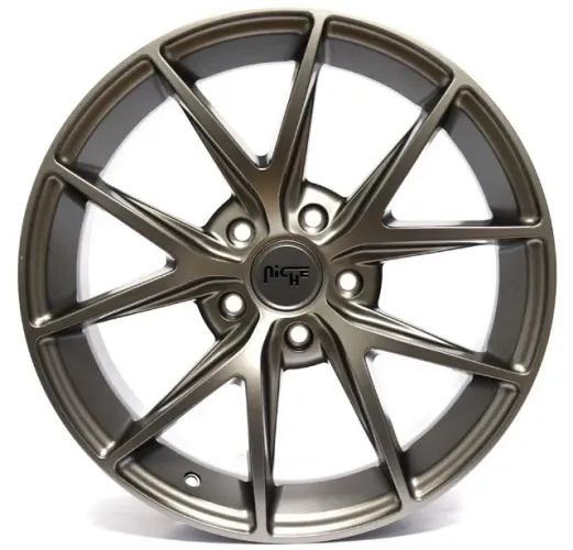 JOGO DE RODAS NICHE MISANO (M116) ARO 18X8 e 9,5 GRAFITE DIAMANTADA FOSCA 5X120 ET 40
