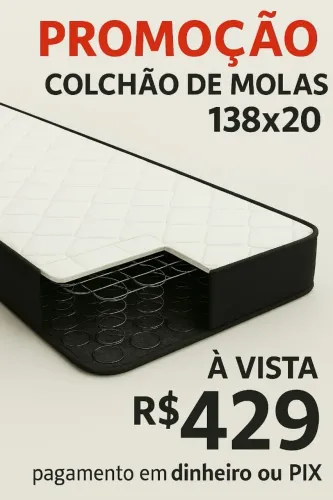 Oferta Relâmpago: Colchão Mola Bonnel 138x20 com Preço Especial à Vista