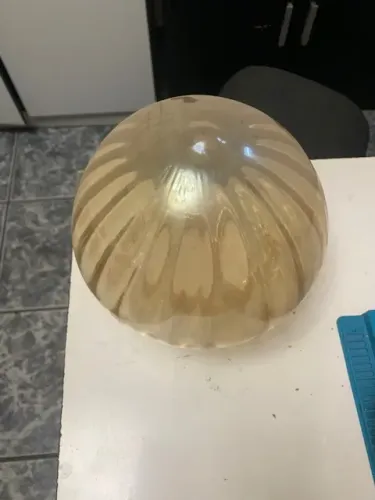 globo antigo de plafon cor caramelo duas unidades diferentes