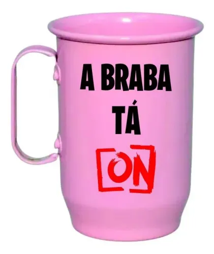 caneca em alumínio em cores