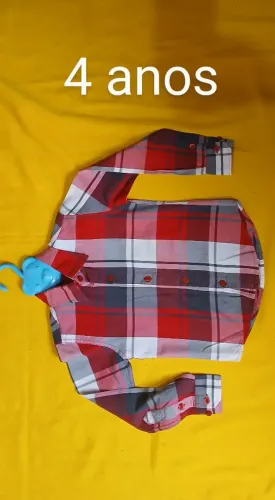 Camisas xadrez adulto e infantil