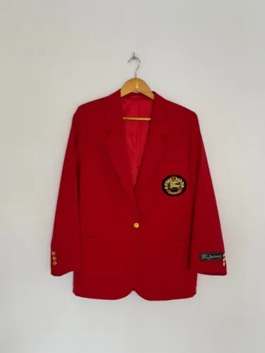 blazer burberry crest vintage vermelho